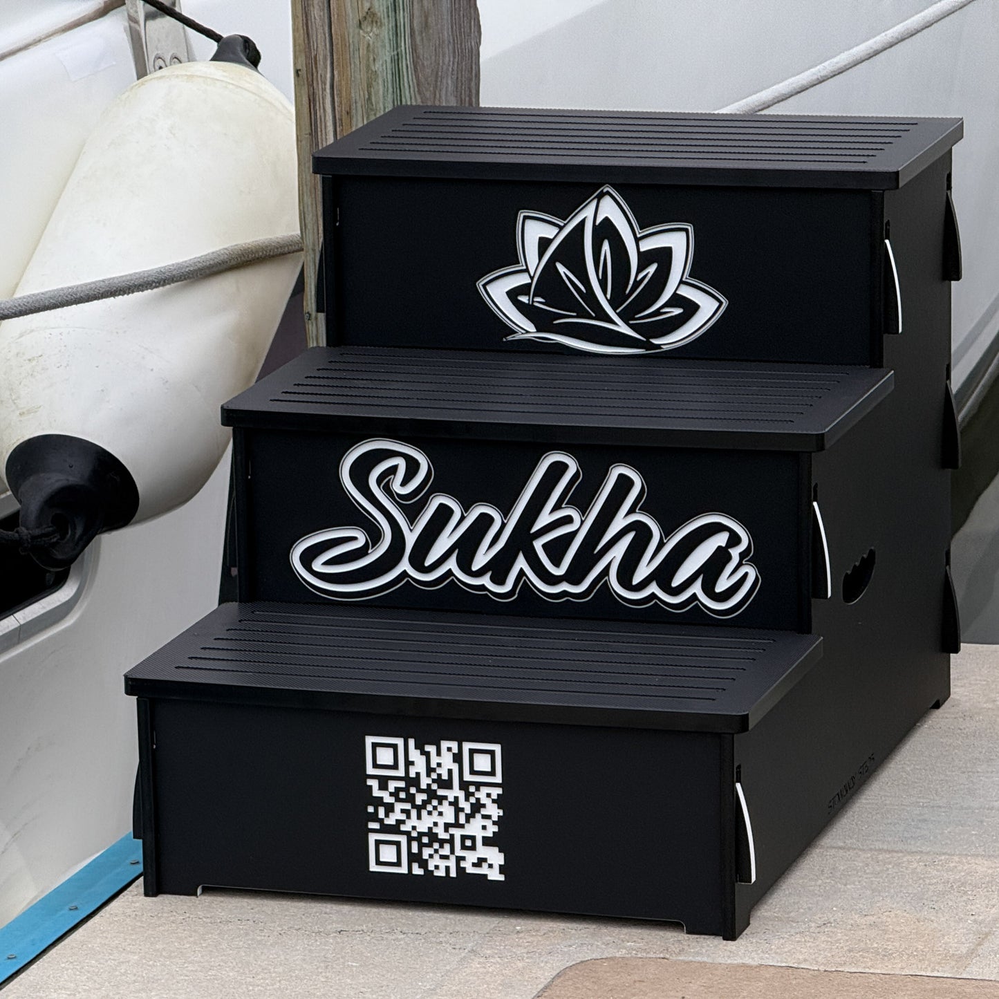 Stowaway Steps: 3 Step Premium Stowable Dock Stairs
