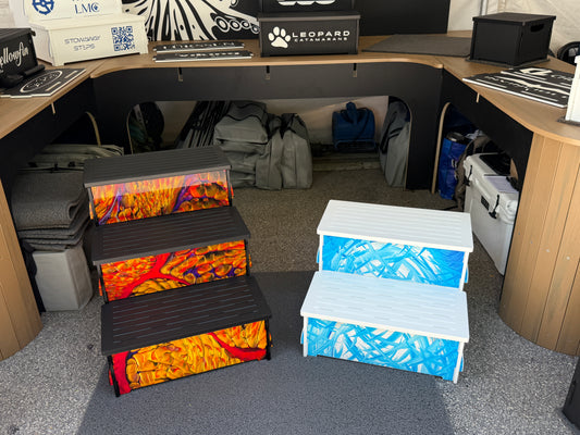 One of a Kind Custom Vinyl Wrapped Steps