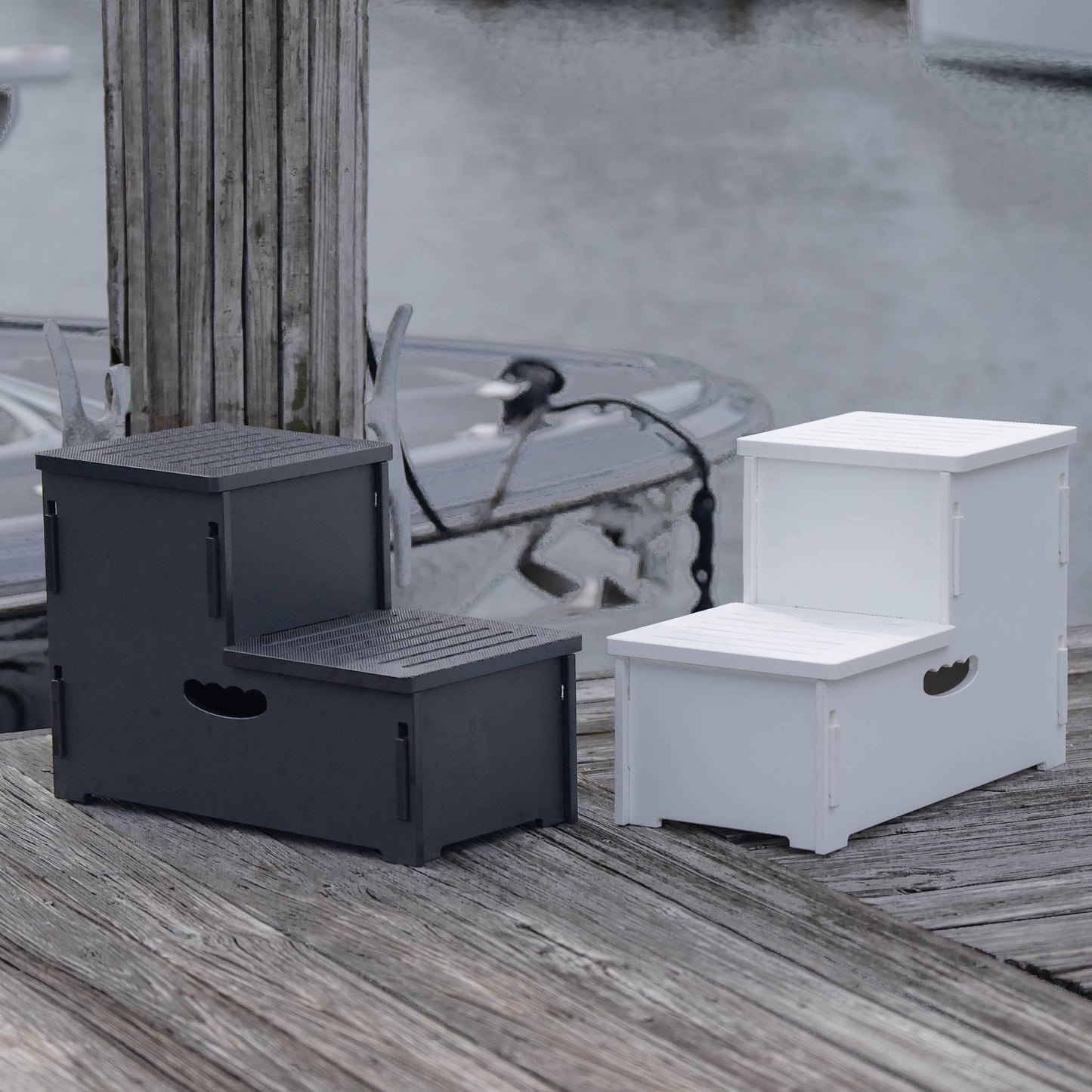 Stowaway Steps: 2-Step Narrow Premium Stowable Dock Step