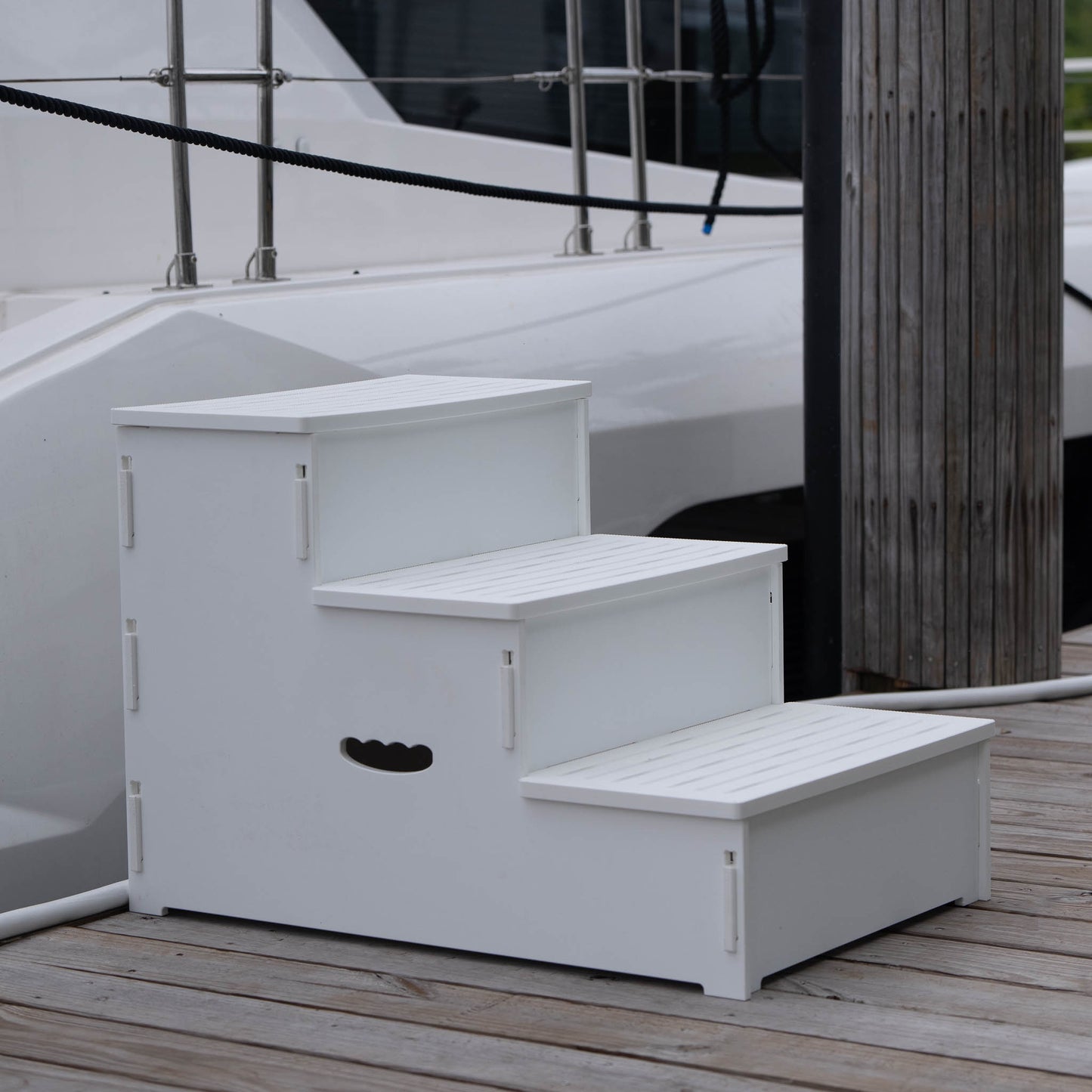 Stowaway Steps: 3 Step Premium Stowable Dock Stairs