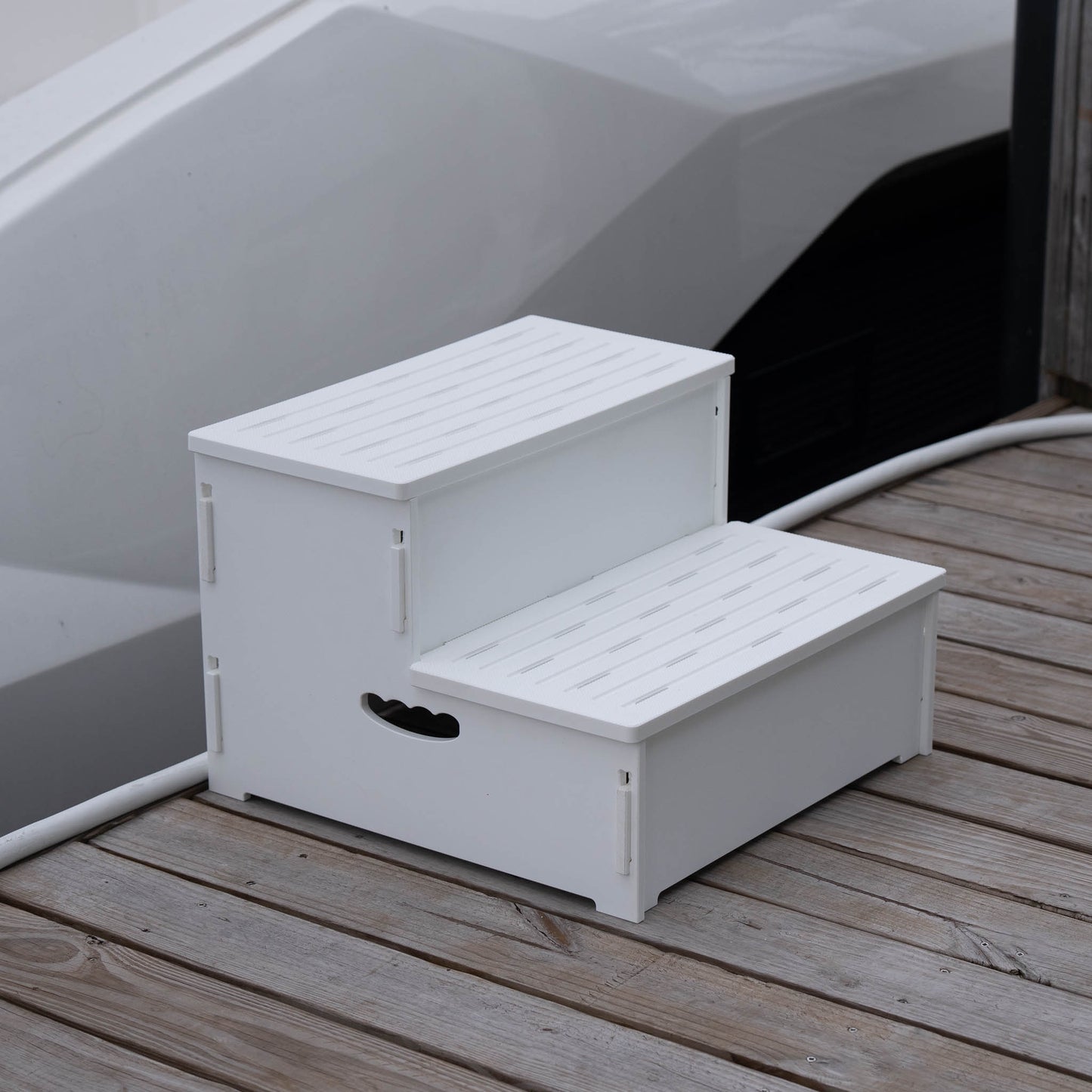 Stowaway Steps: 2 Step Wide Premium Stowable Dock Step