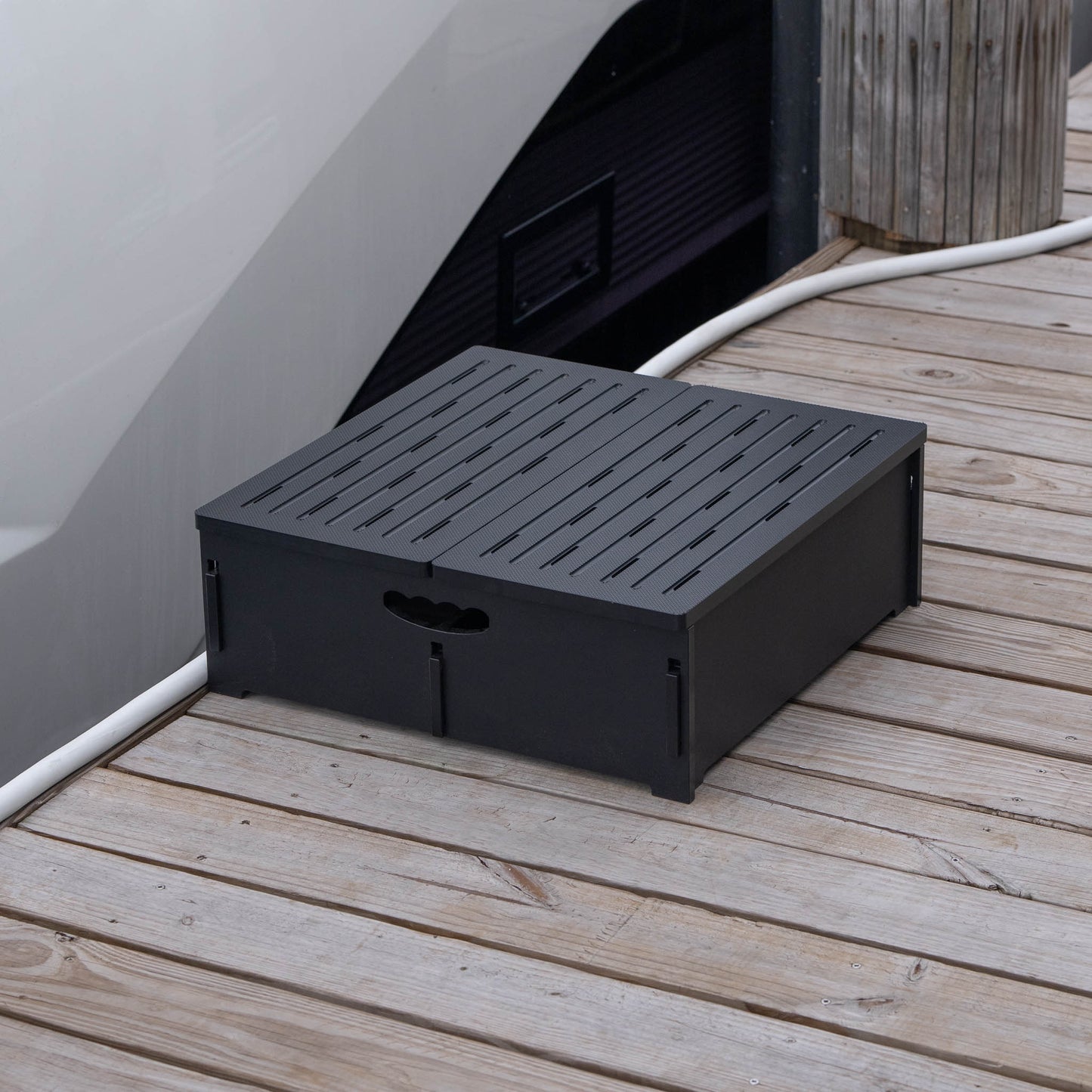 Stowaway Steps: 1 Step Deep and Wide Premium Dock Step