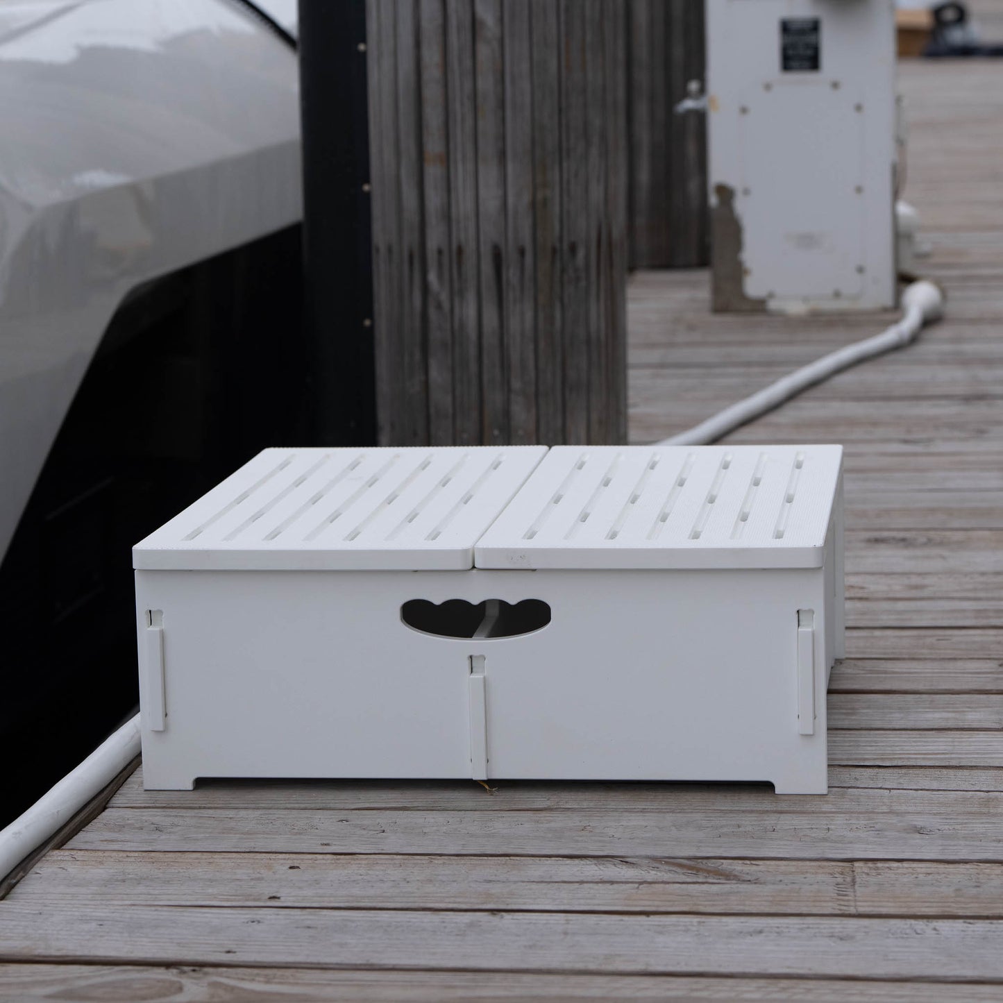 Stowaway Steps: 1 Step Deep and Wide Premium Dock Step