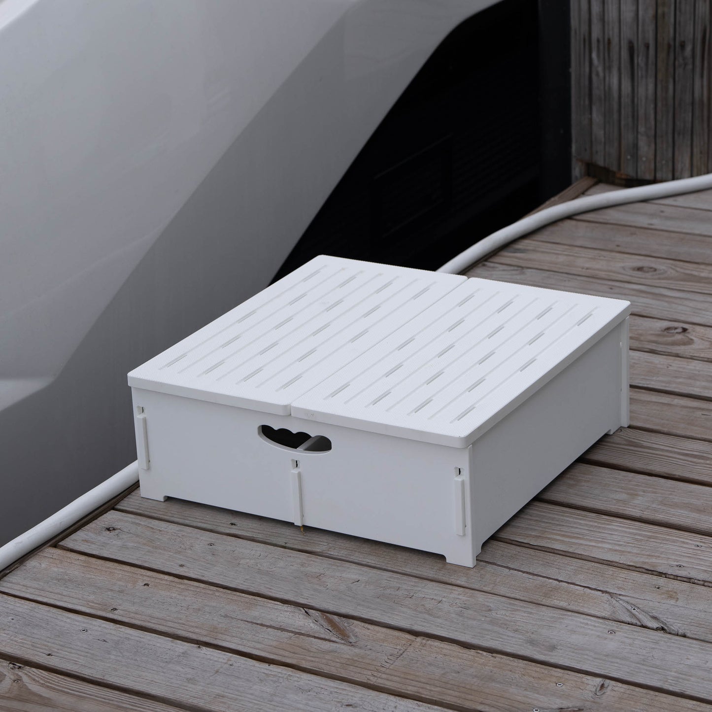 Stowaway Steps: 1 Step Deep and Wide Premium Dock Step