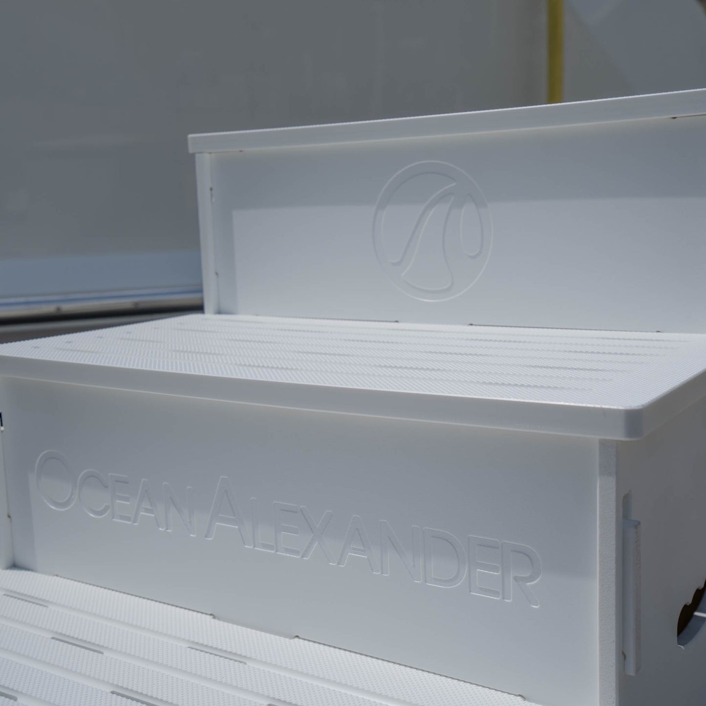 Ocean Alexander Branded 3 Step Wide Dock Step