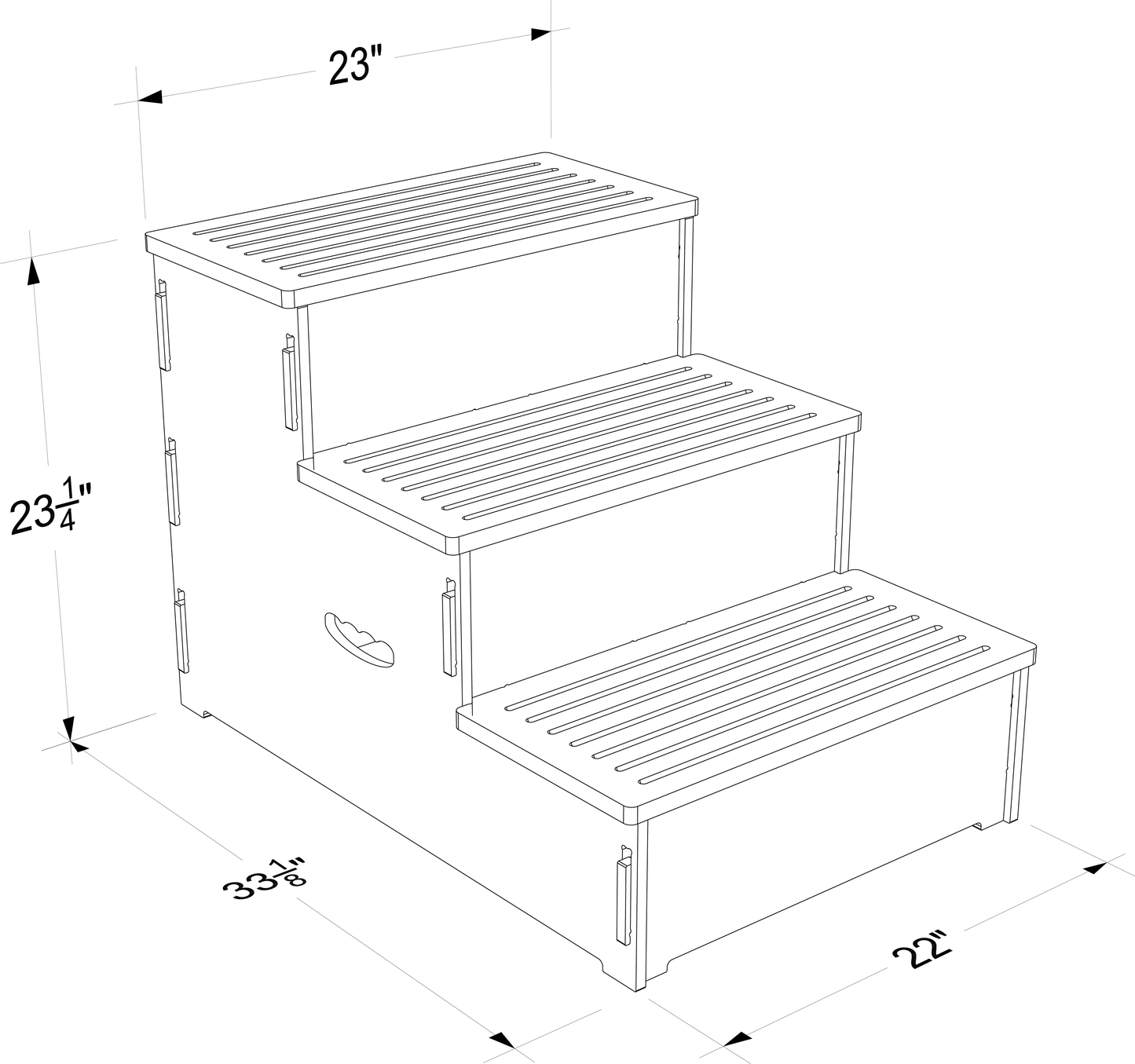 Ocean Alexander Branded 3 Step Wide Dock Step