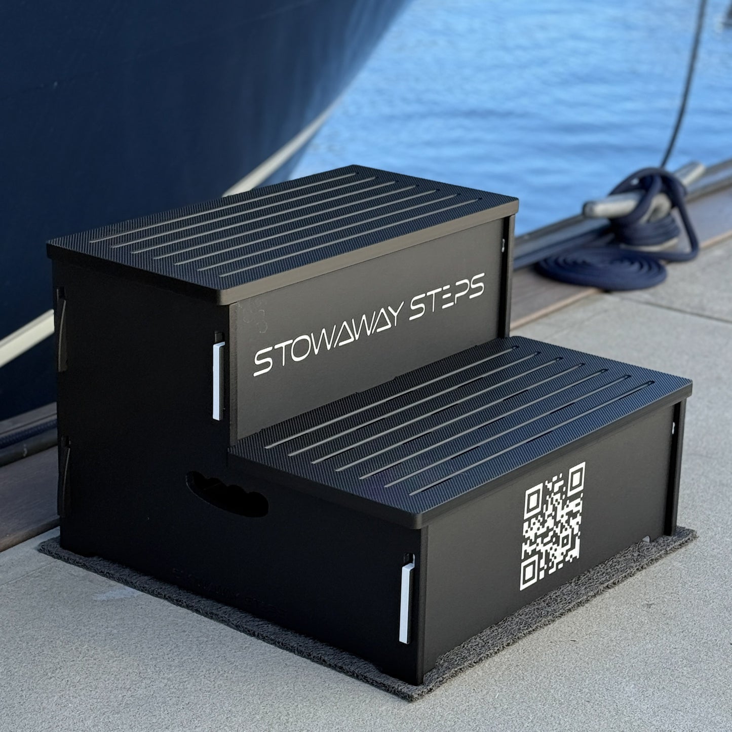 Stowaway Steps: 2 Step Wide Premium Stowable Dock Step