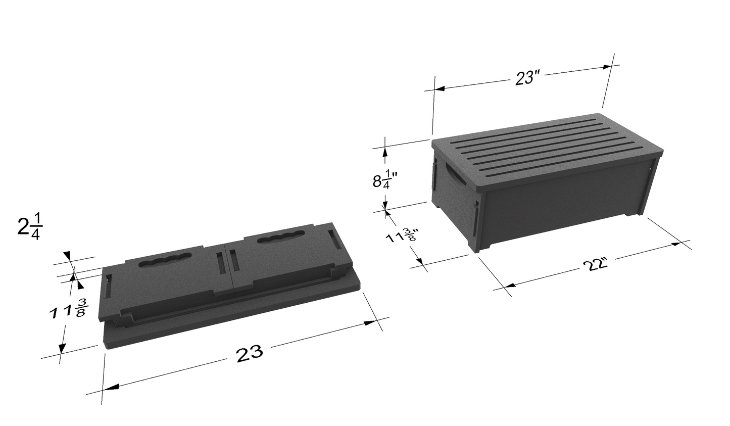 Stowaway Steps: 1 Step Wide Premium Stowable Dock Step