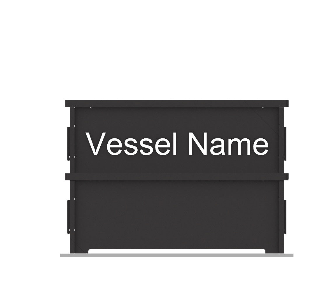 2 Step Wide Name Only Black Customized 1 panel